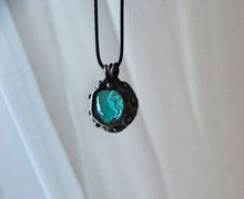 Авторский кулон цвета морской волны