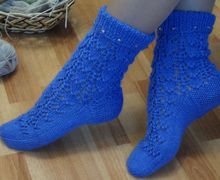 Носки ручной работы "Теплая изморозь"