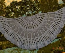 шаль голубая