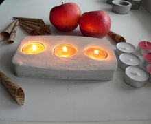 бетонный подсвечник№1