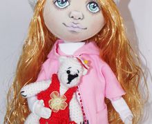 Текстильная, интерьерная  кукла  Златовласка