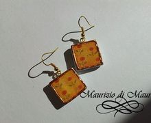 Серьги "Пирожное из цветов"