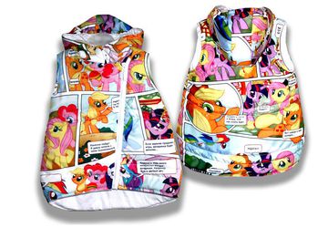 Безрукавка-балон с капюшоном "Мой маленький пони" (стеганный жилет)