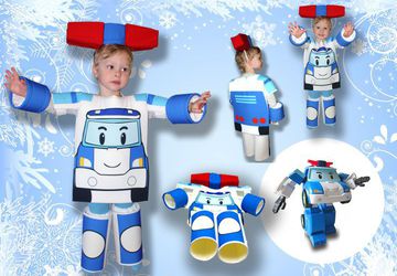 Карнавальный костюм "Робокар Поли" (фотопринт)