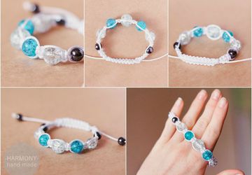 Браслет шамбала "Горный лёд"