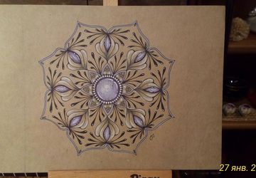 "Мандала Голубой цветок"