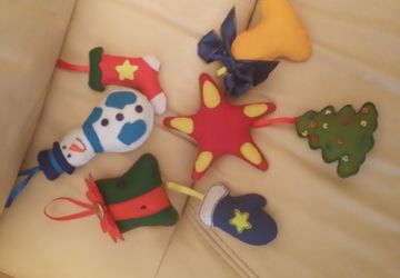 новогодние игрушки из фетра