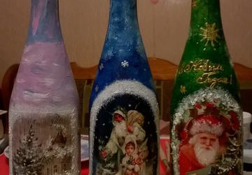 Декор Новогоднего шампанского.