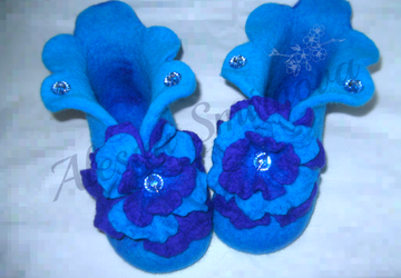 Валяные тапки.Войлок.Тапочки.Валяние.