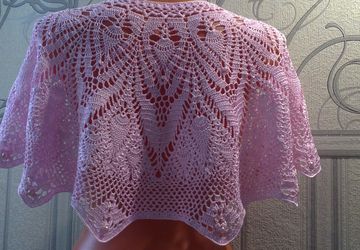 Нежно розовая пелерина "Нежность"