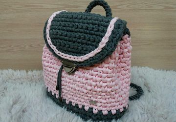 Рюкзак "Зефирка"из трикотажной пряжи