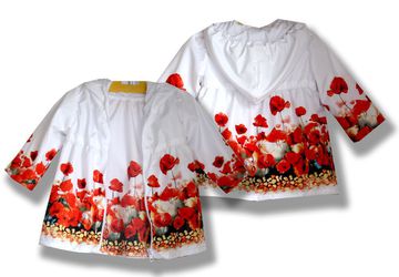 Плащ для девочки "Маки"