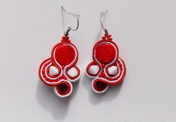Серьги "Red and White"