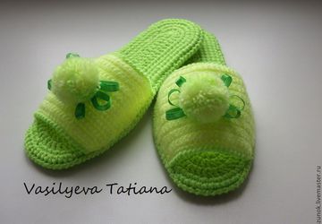 Тапочки домашние "Лимончики"