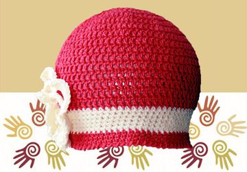 Красная шапочка с цветком