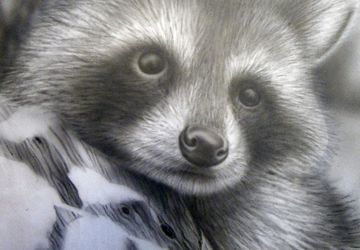 Картина в технике аэрография без рамы