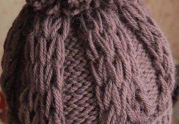 Шапка "Зефиринка" шоколадного оттенка