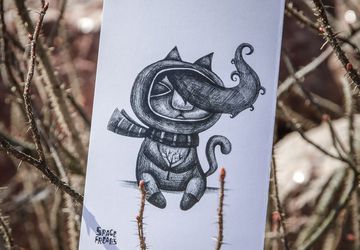 Открытка Space Freaks. Мыслитель.	