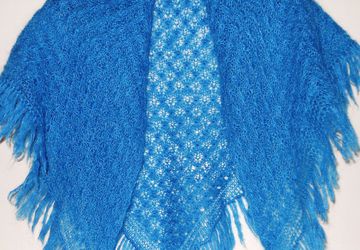 Шаль-косынка "Васильковая"