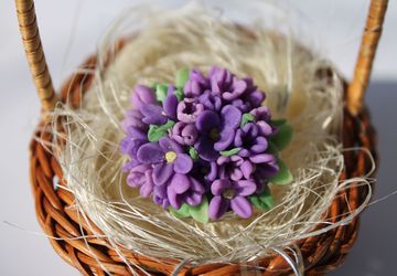 Брош "Букет сирени"