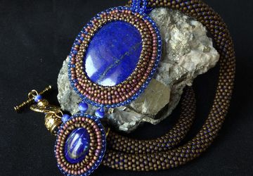 Кулон с лазуритом "Синий час"