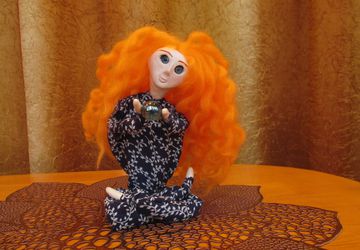 Кукла "Колдунья" из полимерной глины