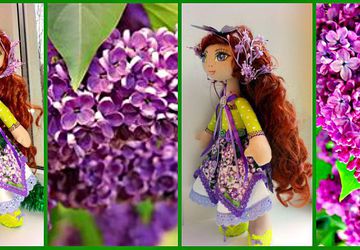интерьерная кукла - Сирень