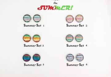 Серьги-кабошоны "Summer set"