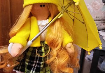 Интерьерная текстильная кукла