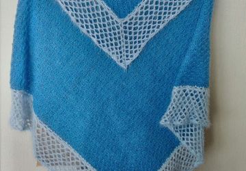 Детский голубой плед