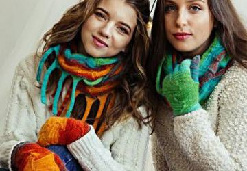 Комплек шарф- труба и перчатки