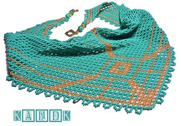 Колье-косынка "Бирюза".