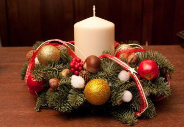 Новогодний венок мастер класс