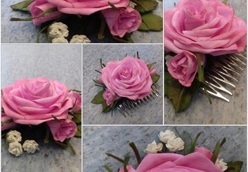 Гребень  в прическу "Роза"