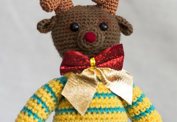 Олененок Рудольф амигуруми
