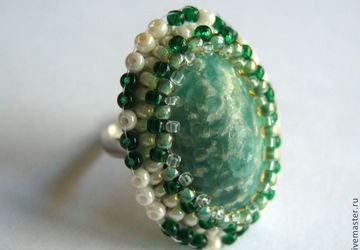 Кольцо с амазонитом