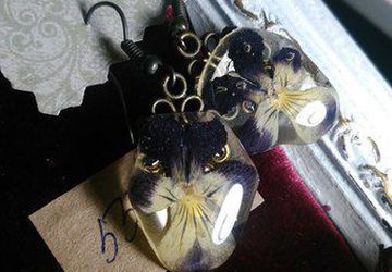 Серьги Анютины глазки