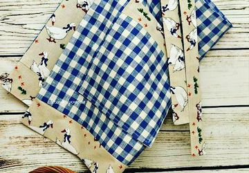 Мужской фартук"Гуси", готовая работа