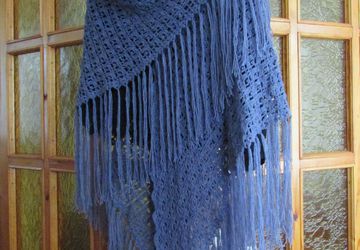 Шаль Серый ажур