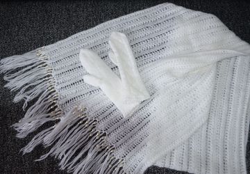 Шарф с варежками.