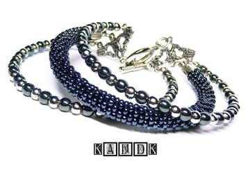 Тройной гематитовый браслет "Тайна Вселенной"