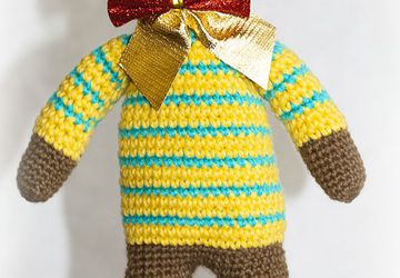 Олененок Рудольф амигуруми