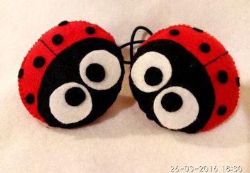 Резинки для волос "Божьи коровки"