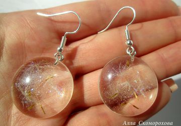 Серьги "Ледяной пух"