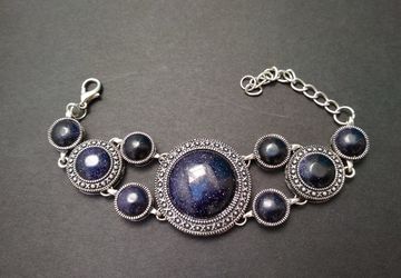 Браслет из натурального камня авантюрин синий