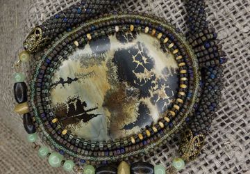 Кулон "Шепот осенней тайги" с доломитом