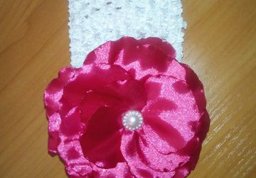 Цветы из атласных лент