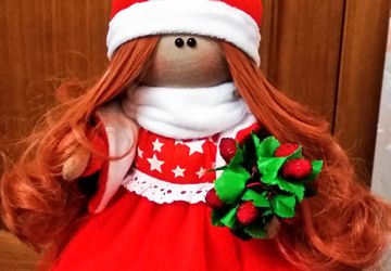 Интерьерная текстильная кукла