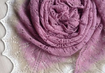 Шаль ручной работы. Шерсть.