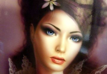 Картина в технике аэрография без рамы